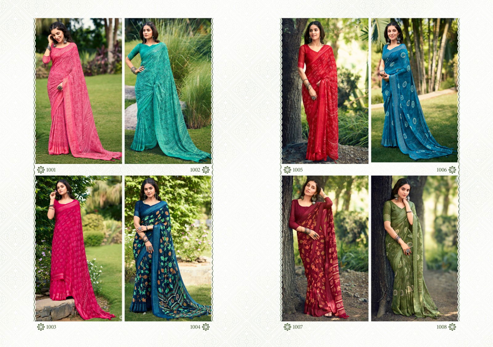 Jodha 17 5D Printed Designer Georgette Sarees Wholesale Shop In Surat